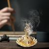 Gold Metal Incense Burner Middle East Arab Aroma Burner Candlestick Dual-Use  Tabletop Decoration Stand for Yoga Home Room