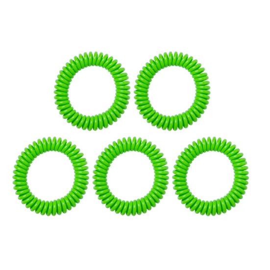 5 stk myggavstøtende armbånd uttrekkbar fjærringform Anti-myggarmbånd for barn til utendørs utendørs