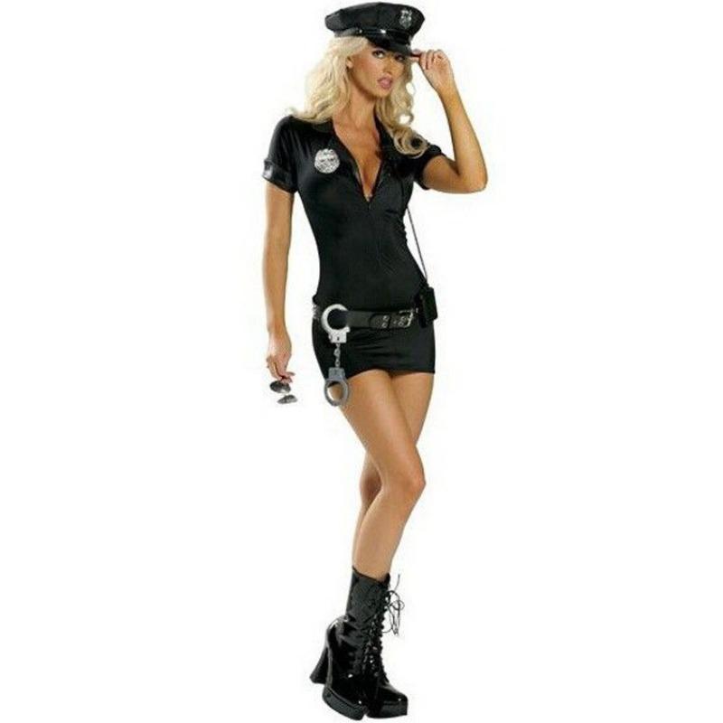 Cosplay ve velkých velikostech Policejní uniforma Pódiová show Noční klub Bar Sexy policistka, Halloweenský kostým