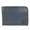 M68235 LV Logo Pochette Jules GM Pouch Clutch Bag Navy/Black