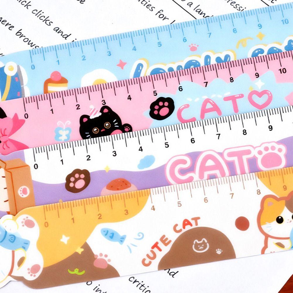 Cute Cat Magnetic Bookmark Ruler Reading Gift Pagination Mark Stationery Reading Book Clip School Office Supplies