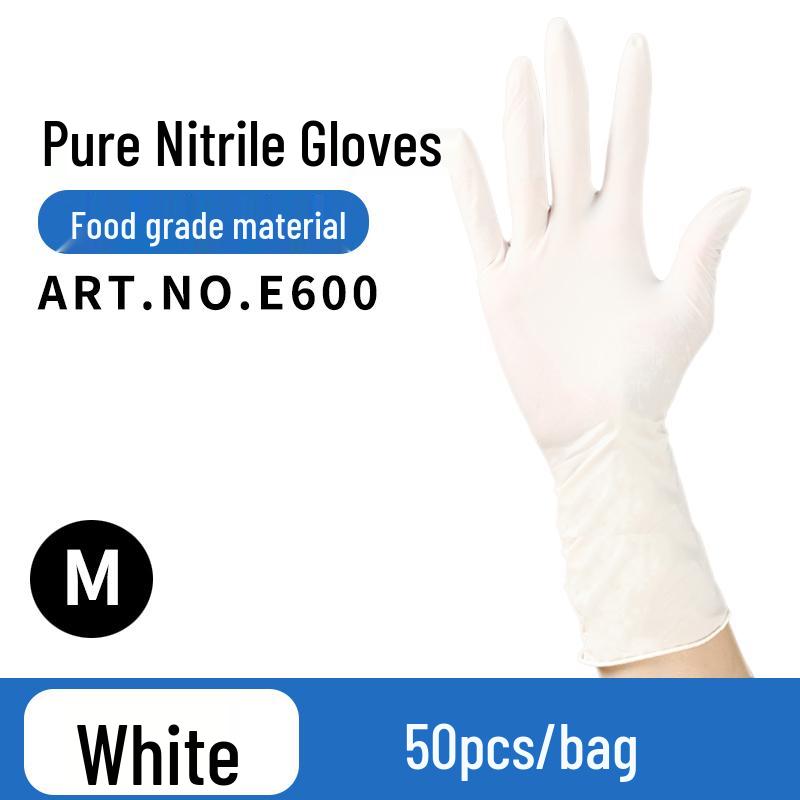 Disposable Food-Grade Nitrile Gloves - Durable, Waterproof, Latex-Free for Kitchen Cleaning and Dishwashing