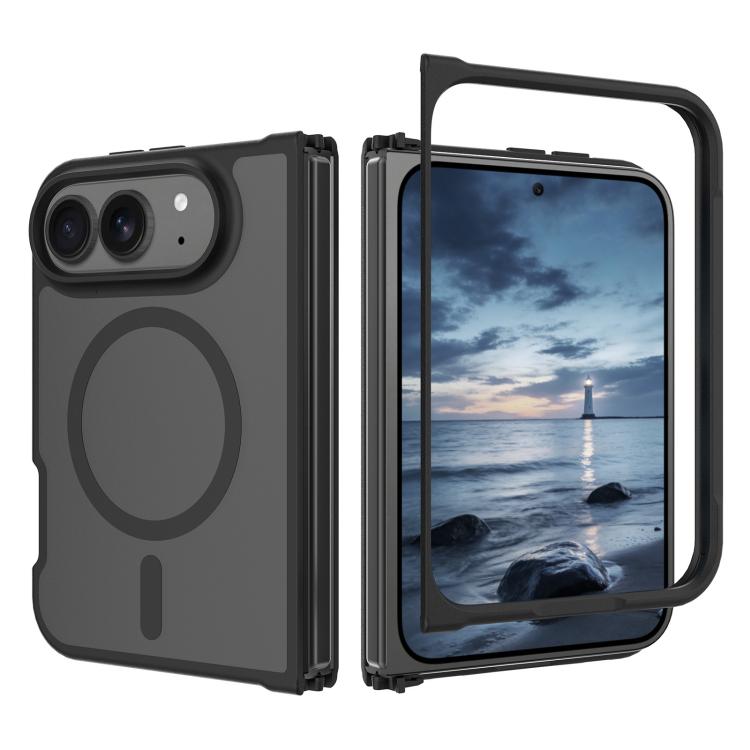 Skin Feel TPU Hybrid PC MagSafe Phone Case For iPhone Fold, Lightweight Anti-Scratch Shockproof Magnetic Protective Cover