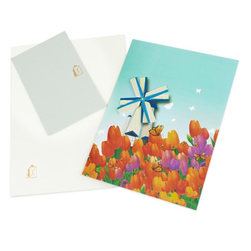 Paper Crafted 3D Greeting Card Foldable 3D Greeting Card Flower Sea Card Floral Greeting Card for Mother's Day