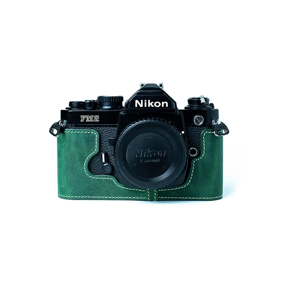For Nikon FM2/FE2 Case Genuine Real Leather Half Cover Bag Case FM2/FE2 Case Handmake Leather Camera Bag Photography Accessories