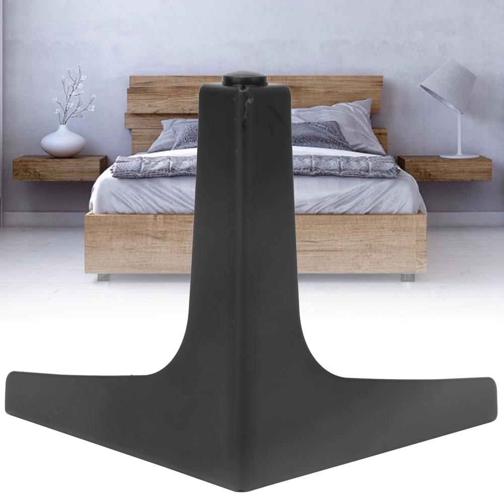 4 Pcs Iron Electroplated Furniture Cabinet Leg for Sofa Bedside Table Coffee Table13 Cm (1.8mm Thick)  Black