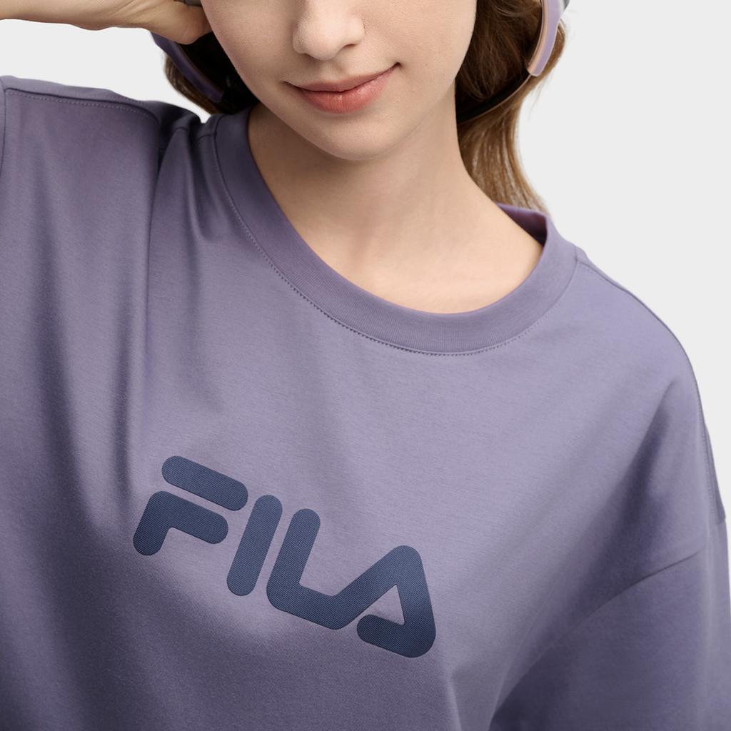 FILA Original Colorful Fashion Simple Classic Retro Big Logo Sports Trendy Casual Versatile Comfortable Loose Short Sleeve T-Shirt F51U619102FPU