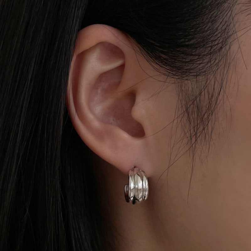 Melliv Silver Hoop Bold S Earrings_mve12