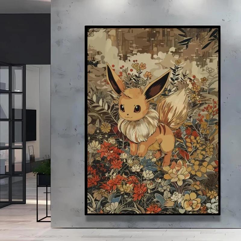 Pokemon Classic Canvas Wall Art Aesthetic Poster Room Painting Cuadros Best Gift Hanging Gifts Cartoon Character