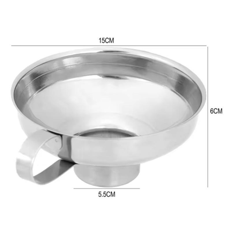 Einmachtrichter aus Edelstahl mit breiter Öffnung, dicker Trichter für Salatdressing, weite Öffnung, Dose für Öl, Wein, Küchenkochwerkzeug