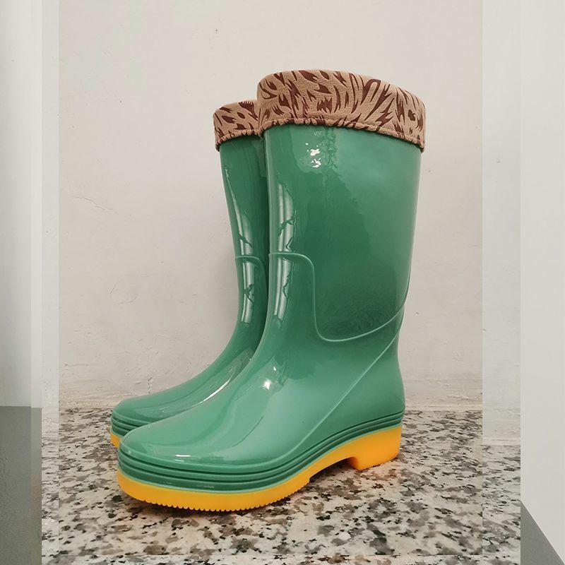 Water Shoes Without Lining Women's Tall Water Boots Long Boots No Mesh Non-slip Rain Boots Women's Rubber Shoes