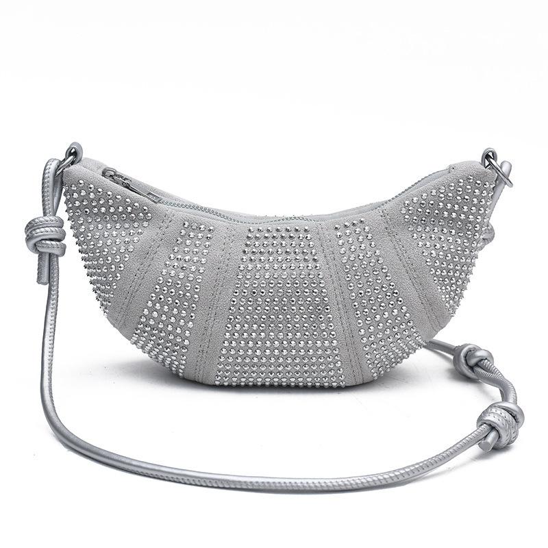 Women's cute bag fashion rivet crossbody single shoulder bag