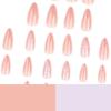 24 Pieces Three-dimensional Shell Wearing Nail Patch New Nude Almond Nail Patch