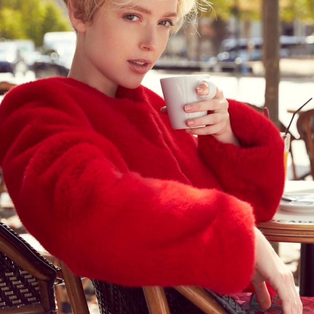 

Lem Nplet Faux Fur Bien Short Jacket Ljk011krfkf RED/M