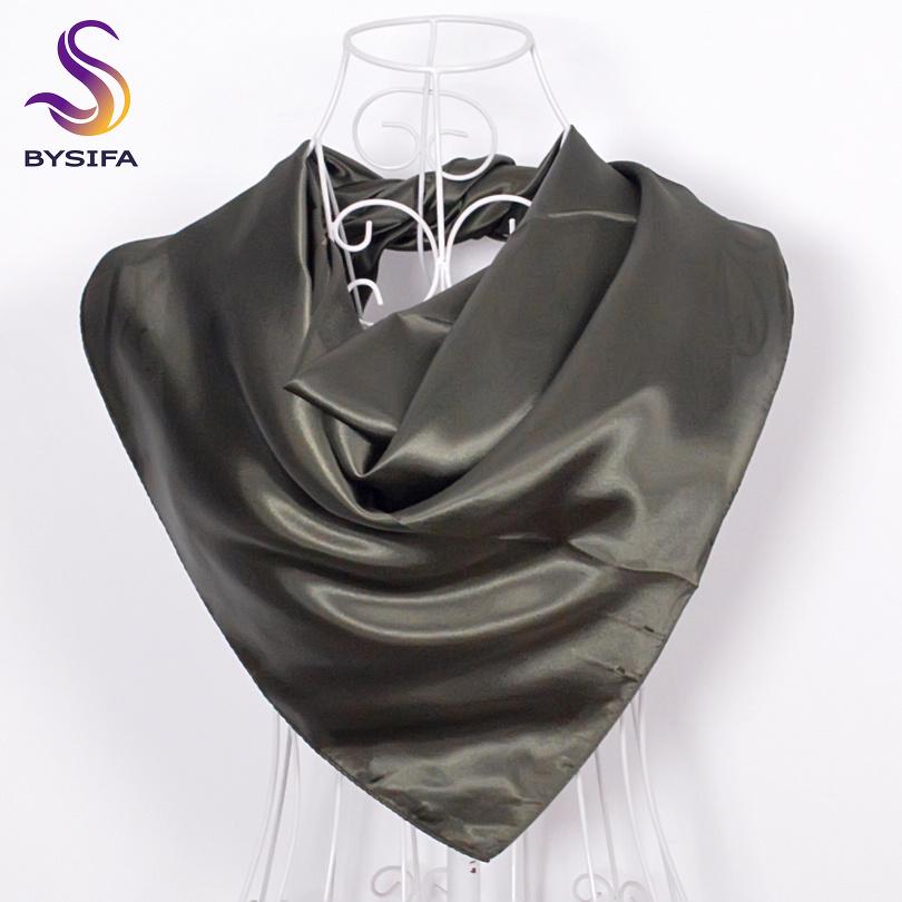 BYSIFA Ladies Plain Silk Scarves Trendy Fashion Accessories Spring Autumn Women Decorative Head Scarves New Purple Pink Scarves