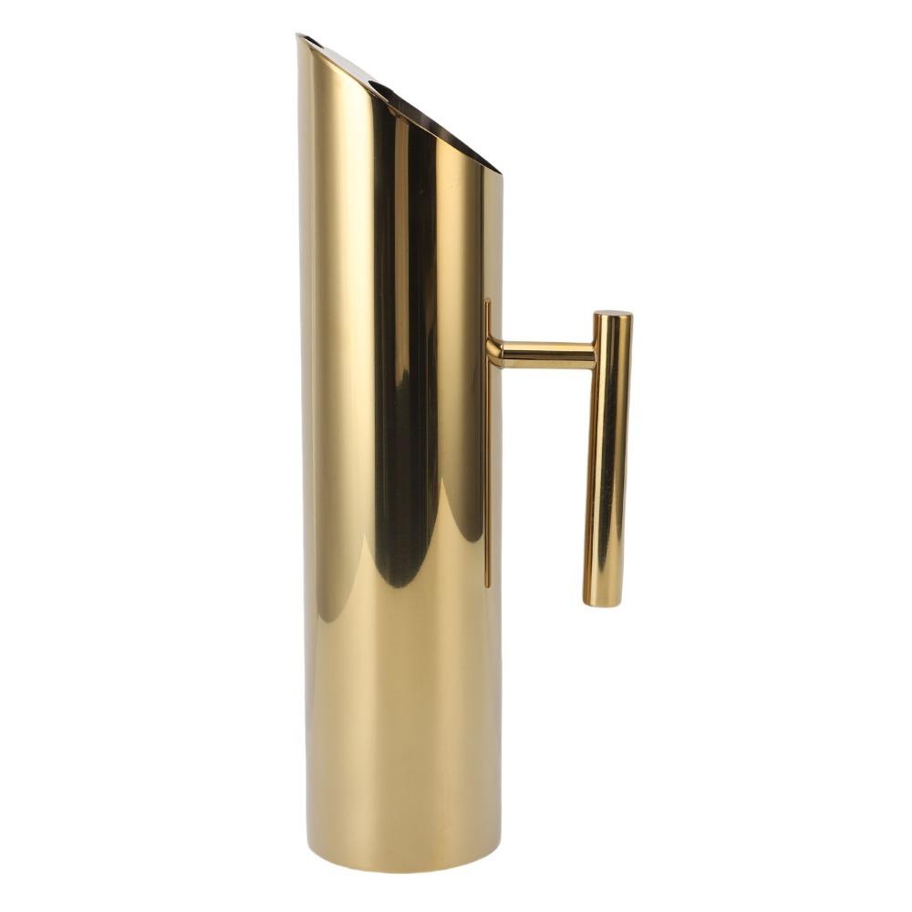 Handle Design Stainless Steel Pitcher 2L Capacity Water Pitcher Beverage Container Bar Drinkware