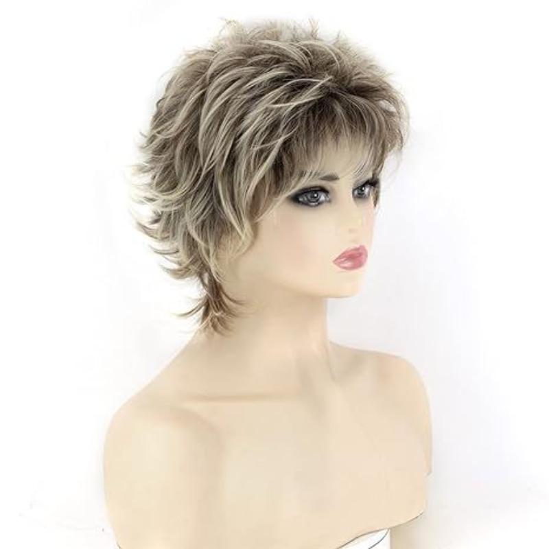 

Женский модный парик с короткими вьющимися волосами и термостойким шелком