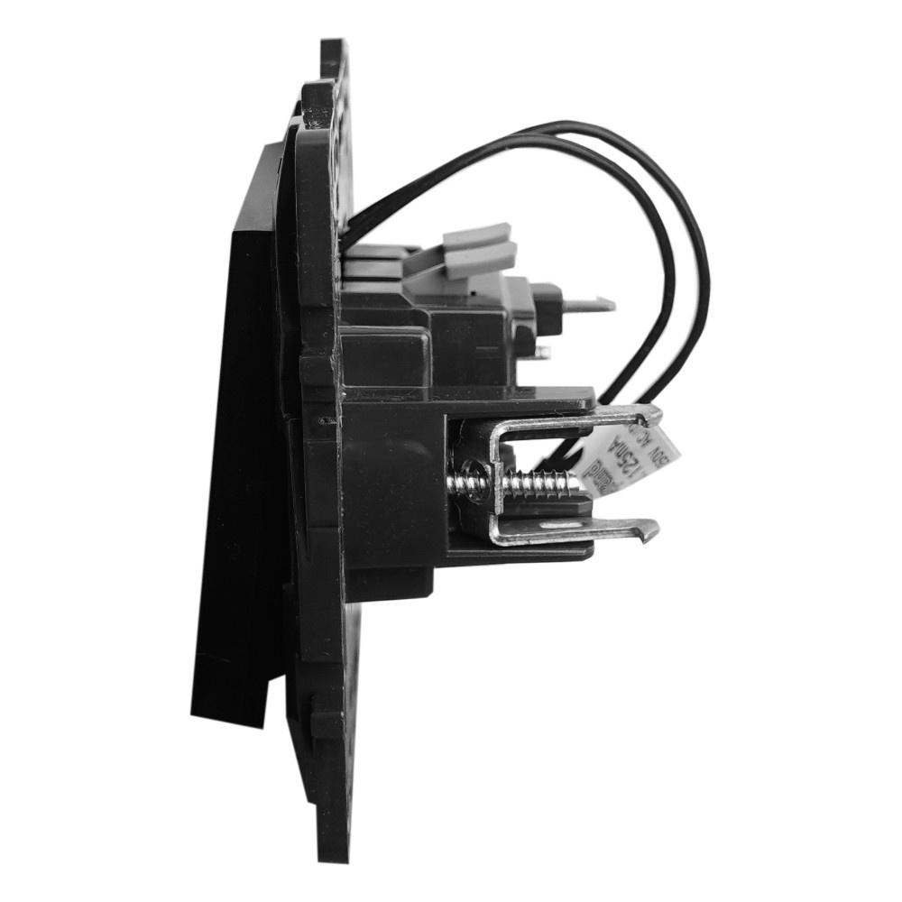 Single Illuminated Bell Push Button Black Mounting