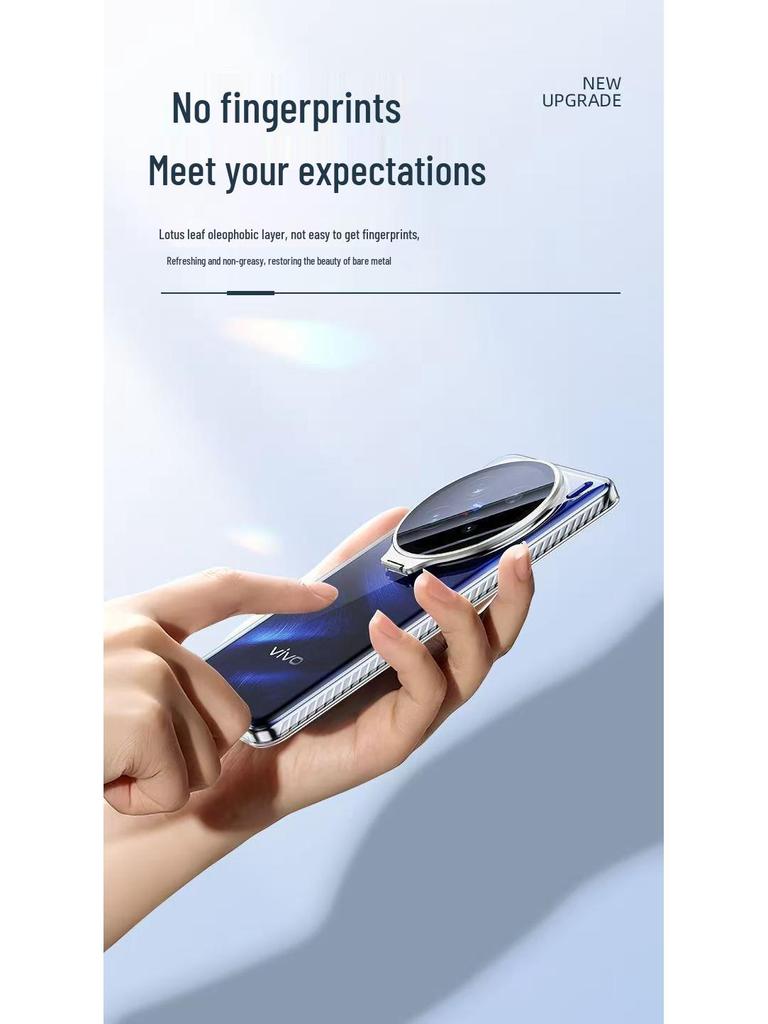 Vivo X300/X300Pro/X200Ultra Transparent Full-Coverage Stand Case