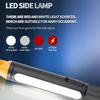 New Multifunctional Flashlight with Side Floodlights Telescopic Zoom Outdoor Portable LED Flashlight Carrying Tail Hook