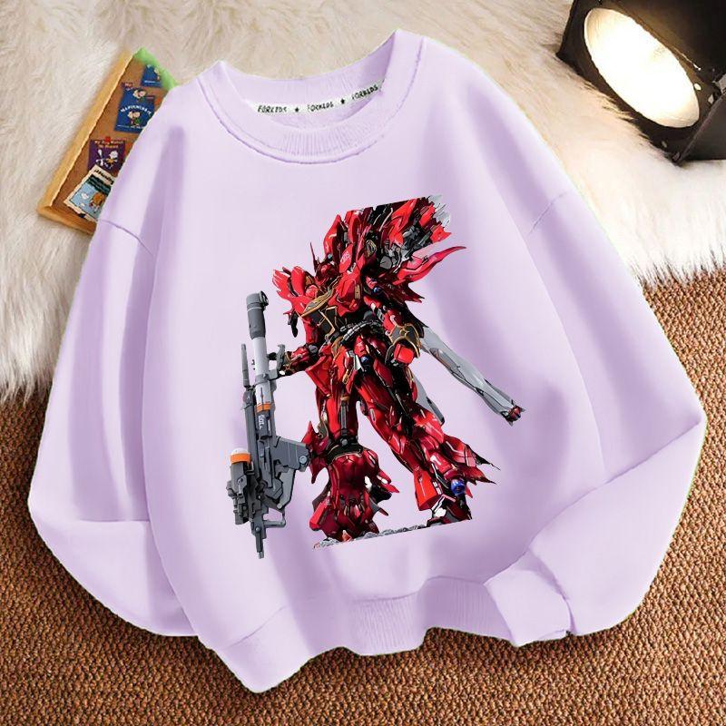 Children's Fashion Hoodies for Autumn and Winter, Round-neck Long-sleeved Jackets for Boys and Girls