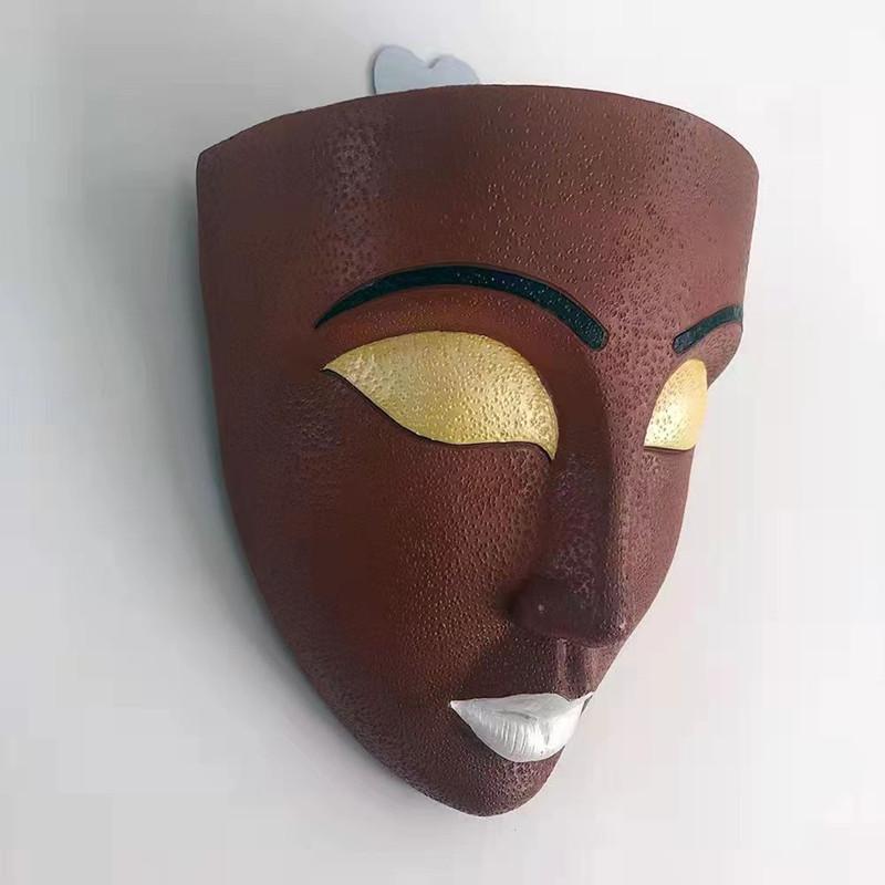 Resin Decorative Vases, DIY Handmade Mask Flower Pots, Indoor Wall Mounted Flower Pots, Outdoor Garden Wall Decorations