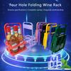Portable Beer Carrier 4Pack Plastic Reusable Foldable Beer Bottle Holder Picnic BBQ Camping Beer Frame Wine Rack