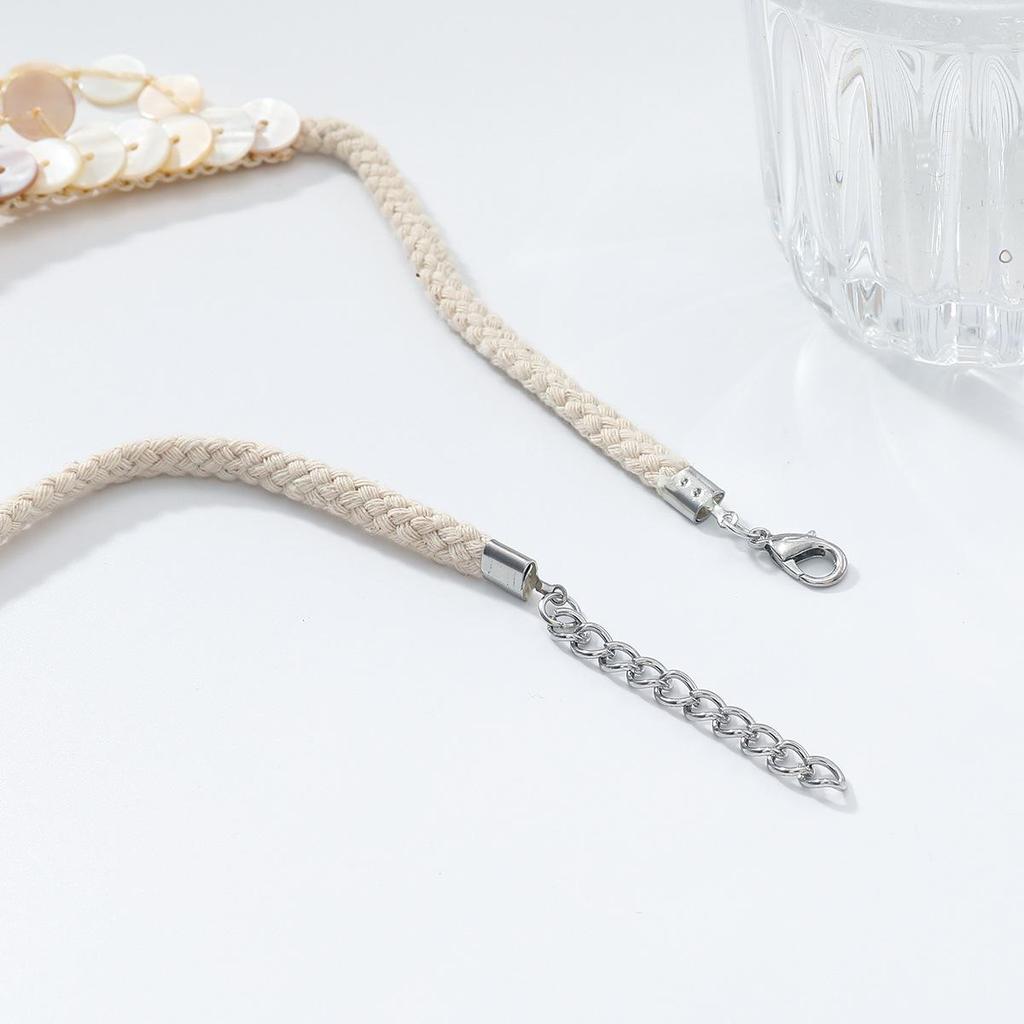 ZA Shell Tassel Handwoven Multi-layer Ocean Beach Vacation Necklace for Women