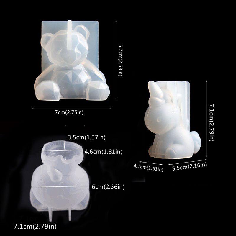 1PC 3D Unicorn Silicone Cake Mold Kitten Bear DIY Fondant Mousse Mold Cake Decorating Tools Mould