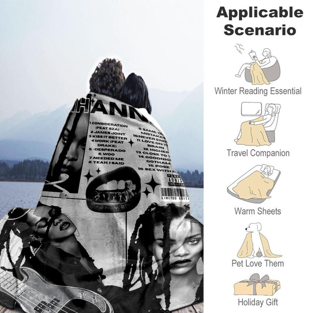 Rihanna Blanket, High quality Comfortable for All Seasons, Home Decor, Warmth and Comfort