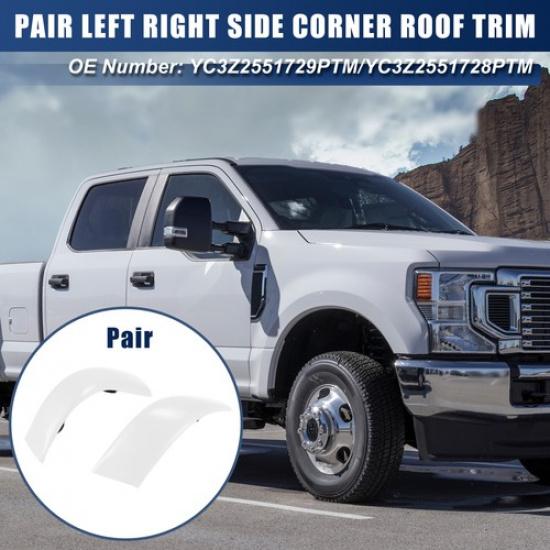 1 пара декоративных накладок на стойки (левая и правая) для Ford F250 F350 F450 99-07 Белый