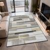 Modern Geometric Carpet Light Luxury Living Room Plush Plain Colour Rug Easy Cleaning Foldable Non-slip Study Floor Mat Bedroom