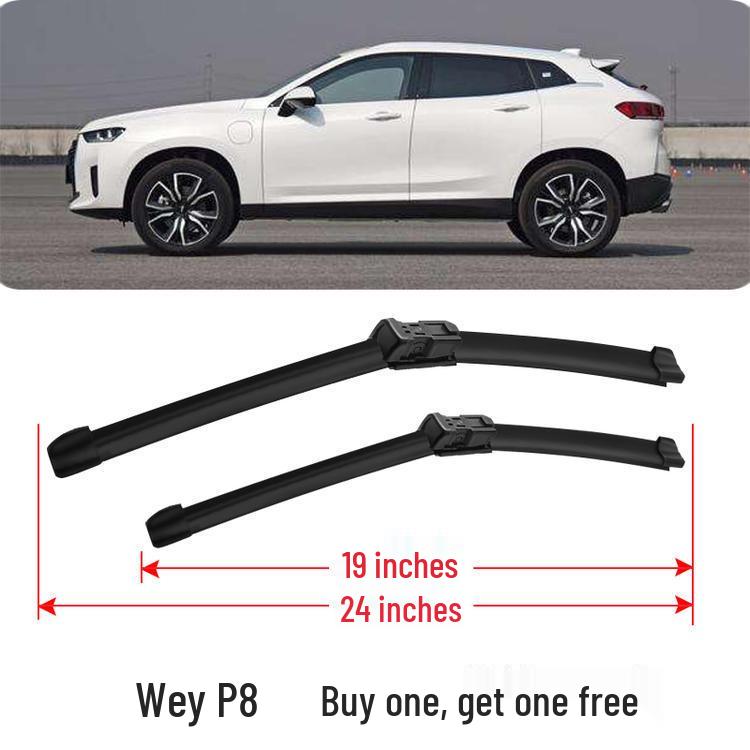 Wey VV5 VV6 P8 Frameless Front Wiper Blade & Quiet Rear Wiper Accessory