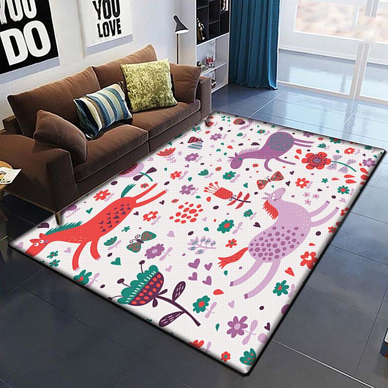 Desen animat anime frumos pictură covor pentru camera de zi Covor zonă mare Covor negru moale Covorașe de decorare a casei Covoare Boho Picnic