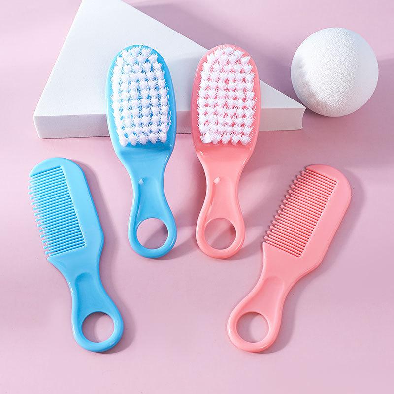 Newborn Safety Comb Head Care 1 Pcs Set Massage Soft Brush Dirt Removal Baby Bath Comb-Set To Remove Fetal Moss Pink Blue Color