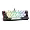 61-Key RGB Wired Gaming Keyboard & Mouse Set, Non-mechanical Membrane, Black & White, with Seven-Color Mini Backlight