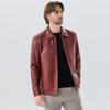 Autumn lapel leather jacket men's locomotive leather jacket men's new spring and autumn mature stable casual leather jacket