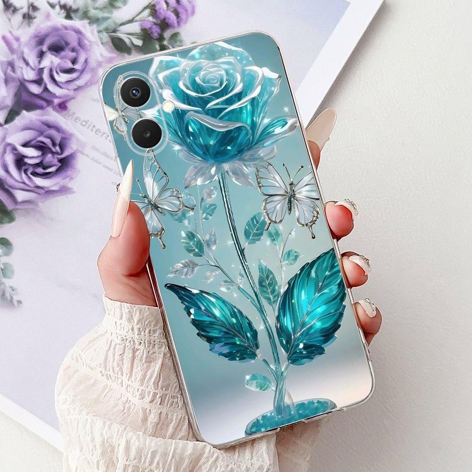 For Samsung Galaxy A07 2025 Elegant Floral Butterfly Phone Case For Samsung A07 SM-A075F Soft Silicone TPU Cases