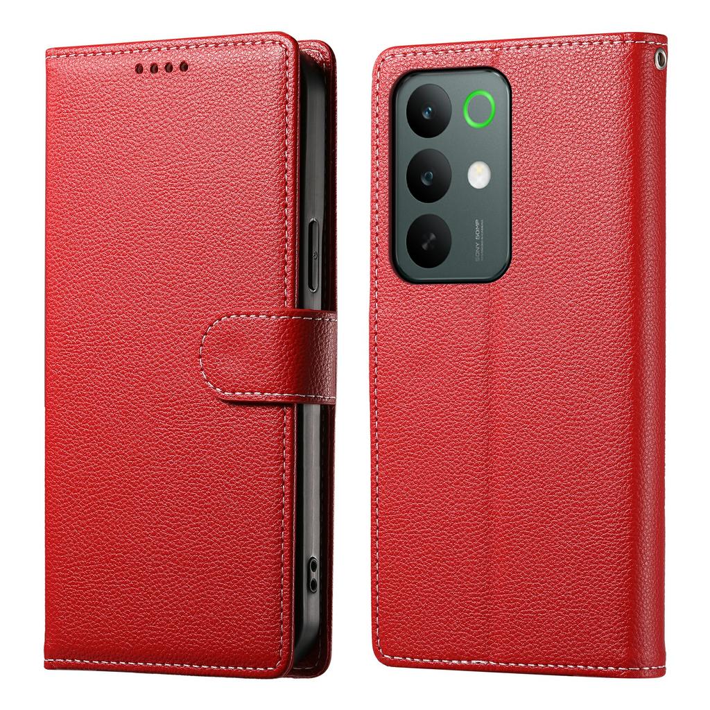 Für Realme C85 5G Hülle Magnetischer Verschluss Litschi-Textur Leder Geldbörse Handyhülle mit Armband