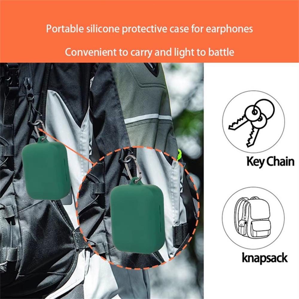 For Realme Buds Air 7 Pro Protective Case Wireless Earbuds Silicone Cover with Anti-Lost Buckle