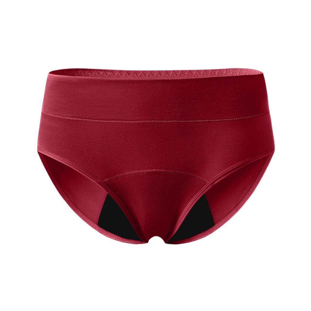 Women’s Breathable Mid Waist Period Underwear Leakproof Reusable Absorbent Briefs for Menstrual Protection Comfort Fit