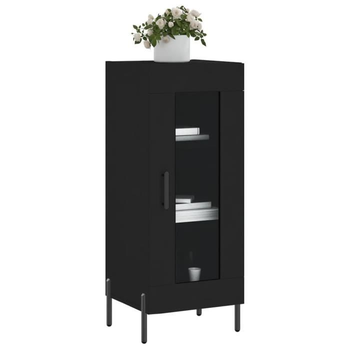 VidaXL Buffet Noir 34,5x34x90 cm Bois d'ingénierie 828805
