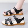 Women Black Sandals Summer White Dressy Open Toe Casual Flats Sandals Plus Size