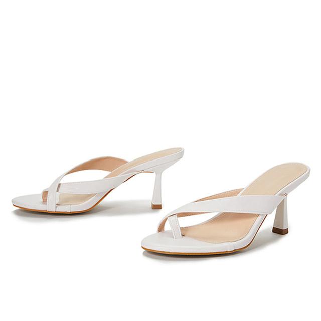 Summer Roma Gladiator Slippers Thin Low Heels Slides Fashion Narrow Band Open Toe Casual Sandals Shoes Women Beach Flip Flops