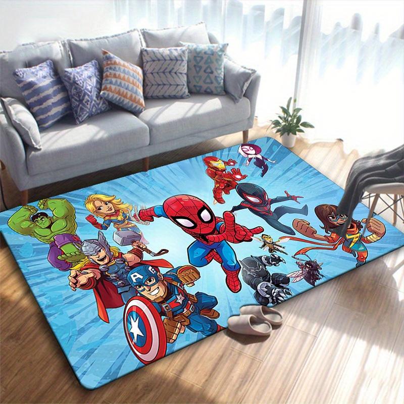 1 vnt. Marvel Keršytojų Superherojų Kilimas, Neslystantis Grindų Kilimėlis, Animacinių Veikėjų Dizainas, Švelnus Velūras, Kambario Dekoras, Plaunamas