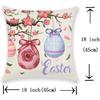 Easter Pillow Covers 18x18 Inch Happy Easter Decor Throw Pillow Covers Easter Bunnies Chicks Eggs Cushion Covers, He Is Risen Cushion Cases