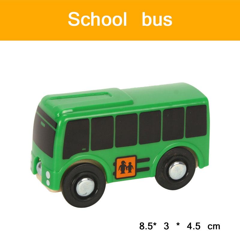 Wood Magnetic Train Plane Wooden Track Railway Helicopter Car Truck Accessories Toy For Kids Fit Wood Biro Tracks