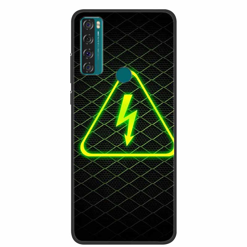 For TCL 20 SE Case Luxury Silicone TPU Soft Cover Phone Case For TCL 20 SE T671H Cartoon Funda Colourful Capa Shockproof Coque