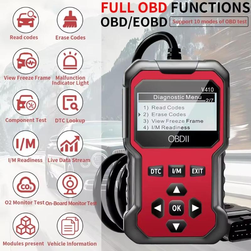 Industrial OBD2 Diagnostic Scanner High Resolution Display Multiple Language Compatibility Car Diagnostic Tool