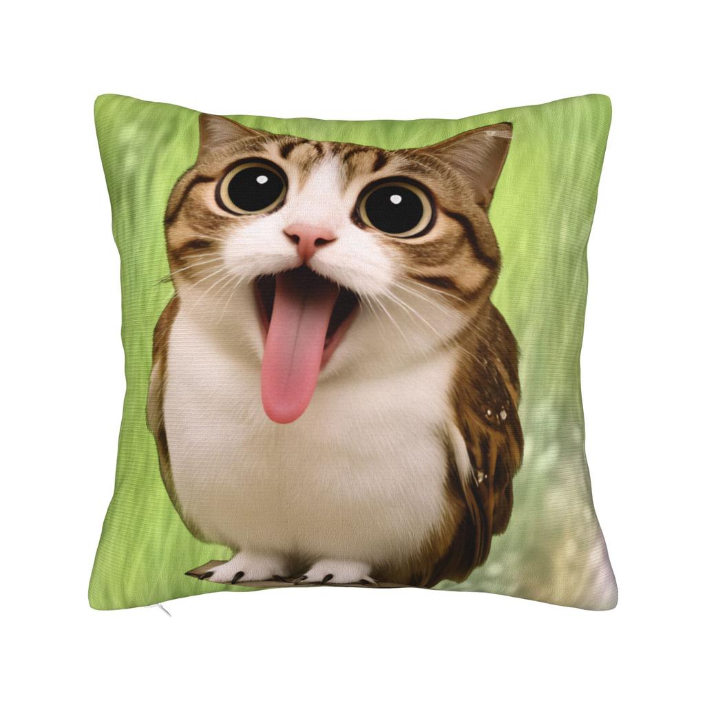 Pillow Cover Green Fruit Space Cat  Fashion Pillow Case For Sofa Home Decor Pillowcases